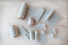 Load image into Gallery viewer, Cielo, sky blue silk ribbon