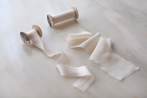 Champagne, cream silk ribbon