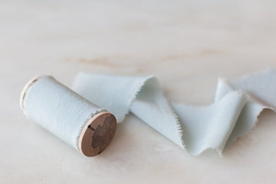 Cielo Blue Silk Ribbon