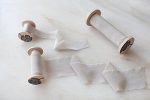 Cloud, silk crepe de chine ribbon