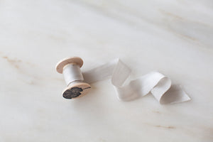 Cloud, silk crepe de chine ribbon