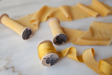 Mustard, silk crepe de chine